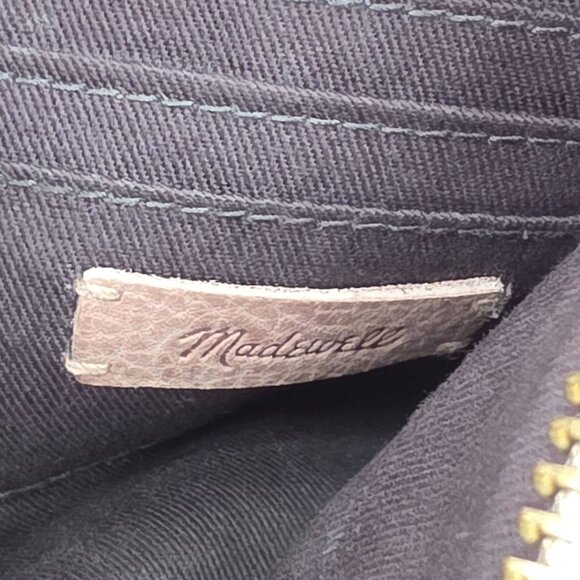 Madewell Nubuck Pouch Clutch Patchwork Edition Distant Sand Multi Spiral Western - Picture 2 of 11